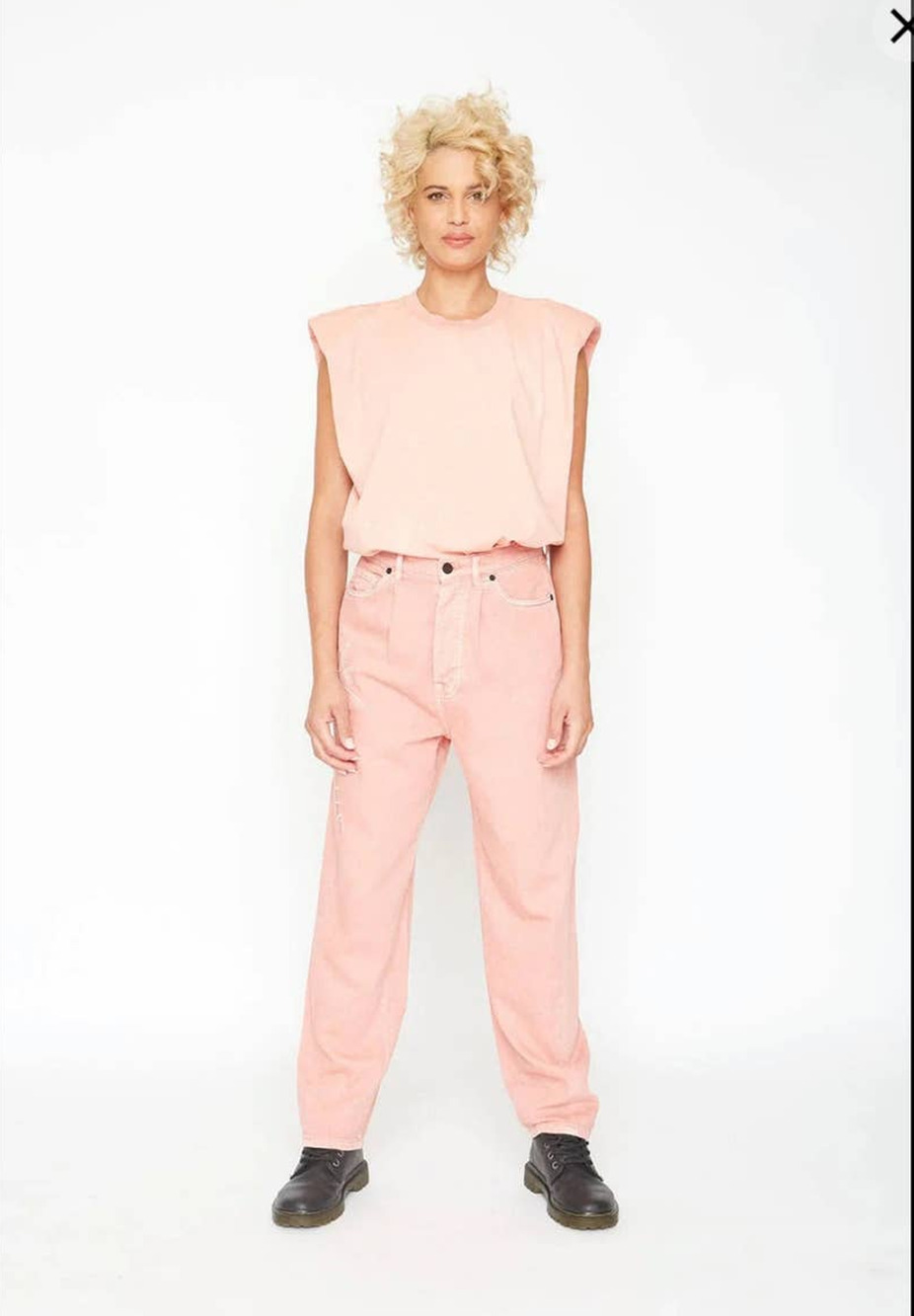 Free People v. Sandrine Rose Wide Leg High Rise Embroidered Pink Pants - 27